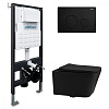 Инсталляция с унитазом Abber Rechteck черный матовый AC1201MB-AC0105-AC0121MB