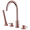 Смеситель на борт ванны Abber Wasser Kreis, золото розовое, AF8113RG