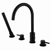 Смеситель на борт ванны Abber Wasser Kreis, черный матовый, AF8113B
