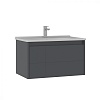 Тумба с раковиной ORKA Likya, 5002491, 80 см, антрацит матовый