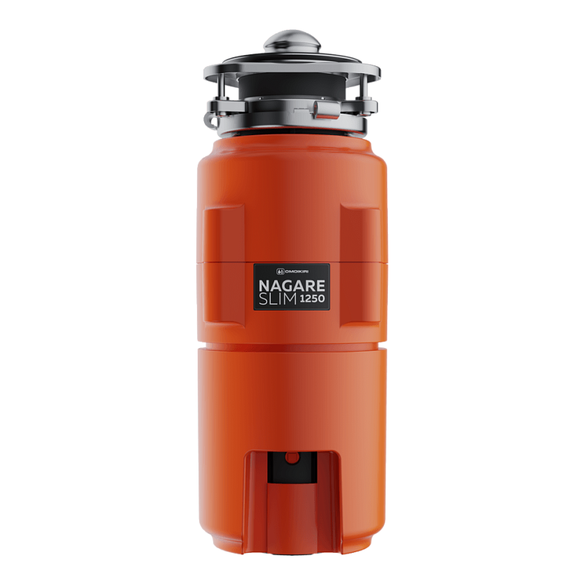 Измельчитель отходов Omoikiri Nagare Slim 1250, 1 л.с., оранжевый, 4995063