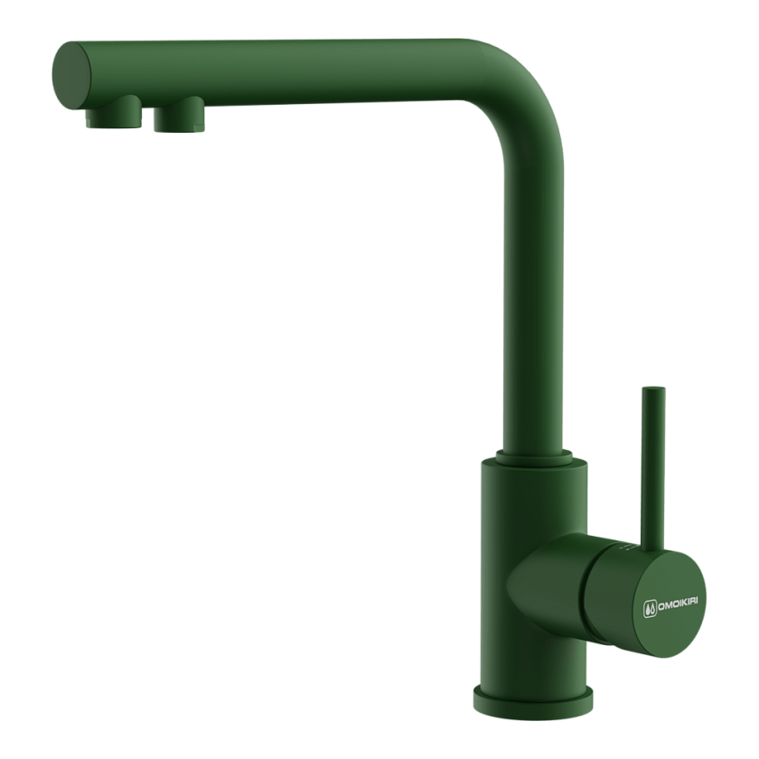 Кухонный смеситель с подключением фильтра Omoikiri Nakagawa 2 Plus 4994443, royal green