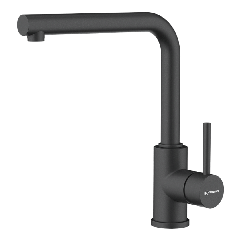 Кухонный смеситель Omoikiri Nakagawa-P 4974307, чёрный