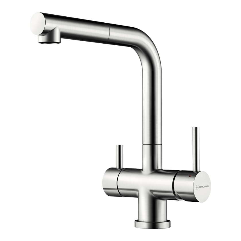 Кухонный смеситель с подключением фильтра Omoikiri Takamatsu-S 4994346, нержавеющая сталь (bn)
