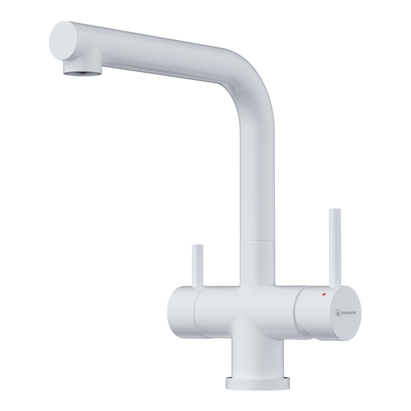 Кухонный смеситель с подключением фильтра Omoikiri Takamatsu-S 4994357, белый