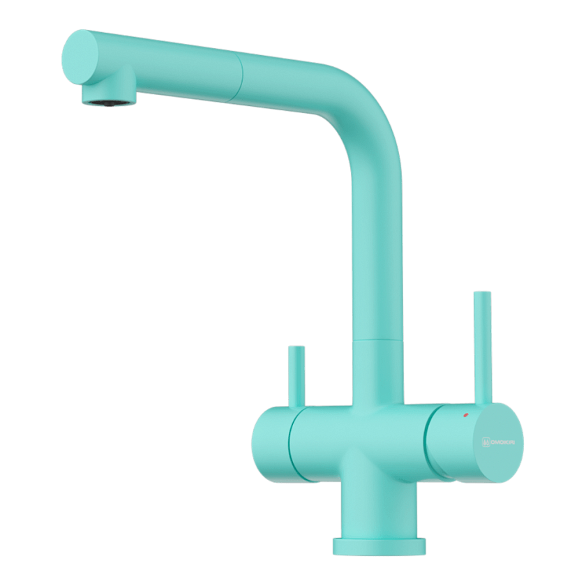 Кухонный смеситель с подключением фильтра Omoikiri Takamatsu-S 4994492, azur blue