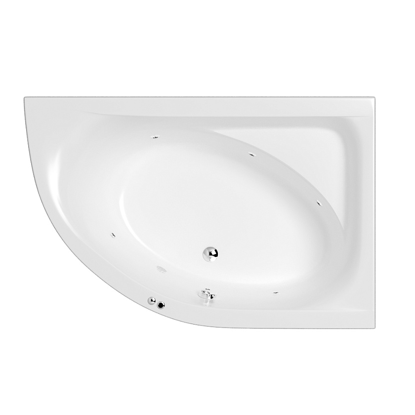 Ванна WHITECROSS AQUARELLA 170x110 0109.170110.100.SOFT.CR, хром