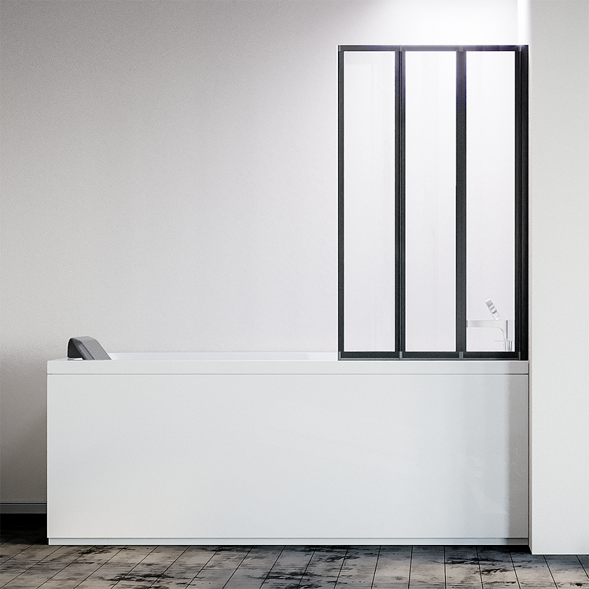 Шторки на ванну Veconi Palau, 90 см, PL73BR-90-01-19C4