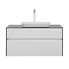 Тумба с раковиной Black&amp;White, 100 см, белый матовый, мдф, U907.1000-1