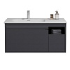 Тумба с раковиной Black&amp;White, 100 см, матовый серый, 9101000