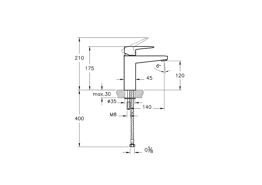 Смеситель для раковины Vitra Root Square A4273126EXP, медь