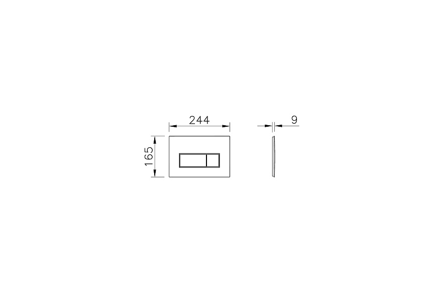 Панель смыва Vitra Root Square 740-2300, глянцевый белый