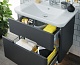 Тумба с раковиной Vitra Sento 60836, 70, матовый антрацит - изображение 3