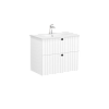 Тумба с раковиной Vitra Root Groove, 80 см, белый матовый, мдф