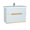 Тумба с раковиной Vitra Sento, 66.6 см, белый матовый, мдф