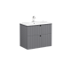 Тумба с раковиной Vitra Root Groove 69438, 76, матовый серый - изображение 1