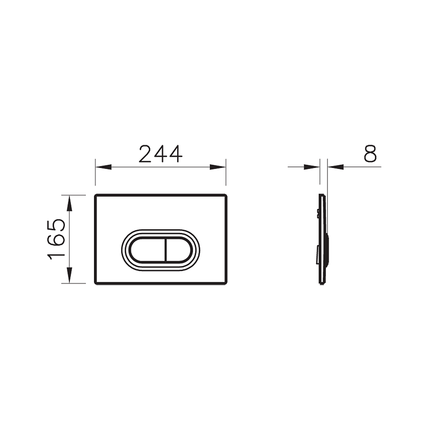 Кнопка смыва Vitra Loop 740-0580, хром