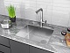 Кухонная мойка Paulmark NEXT-SKEW 54 UNI PM885444-BS, нержавеющая сталь - изображение 4