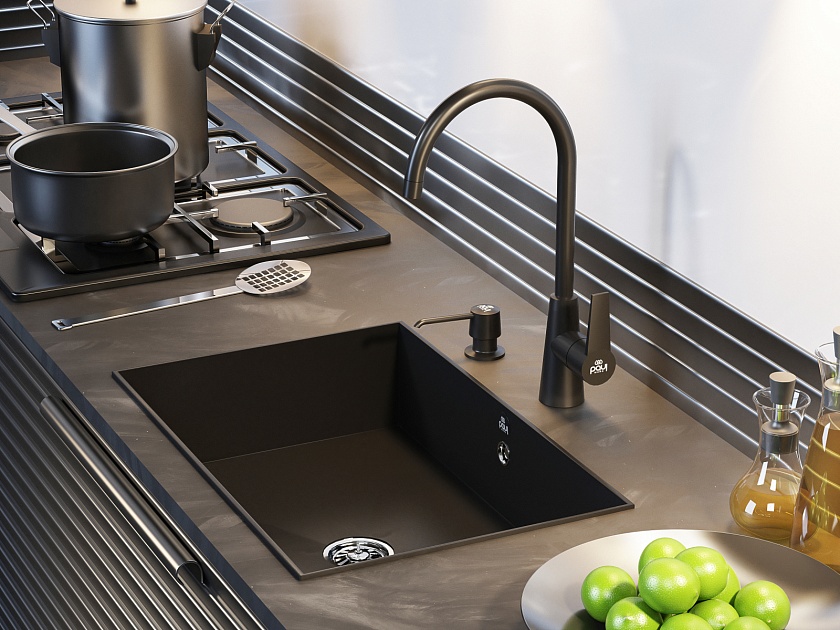 Дозатор для кухни Paulmark SAUBER антрацит D001-401