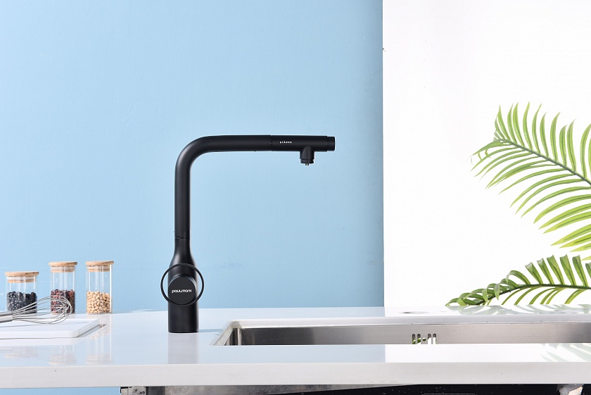 Кухонный смеситель с подключением фильтра Paulmark URBAN Ur213104-401, антрацит 401