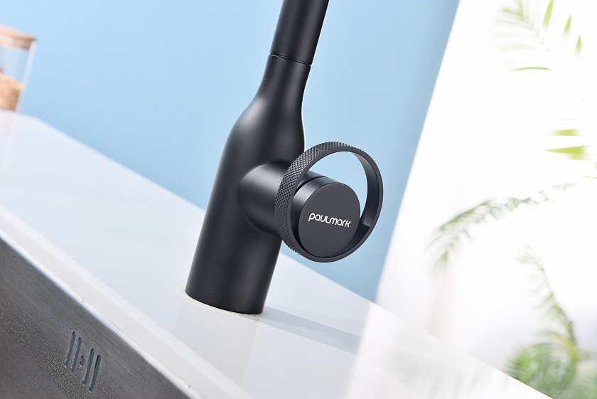 Кухонный смеситель с подключением фильтра Paulmark URBAN Ur213104-401, антрацит 401