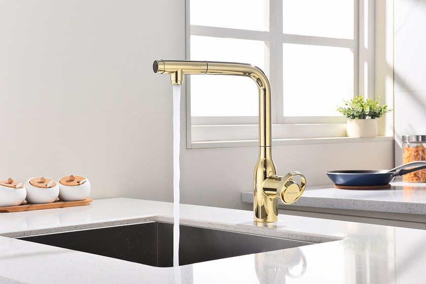 Кухонный смеситель с подключением фильтра Paulmark URBAN Ur213104-401, антрацит 401