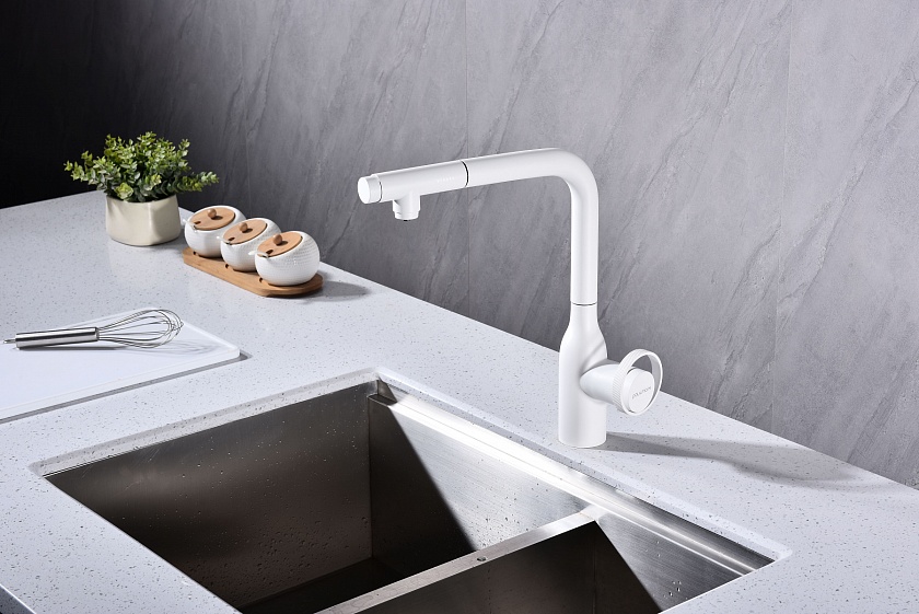 Кухонный смеситель с подключением фильтра Paulmark URBAN Ur213104-401, антрацит 401