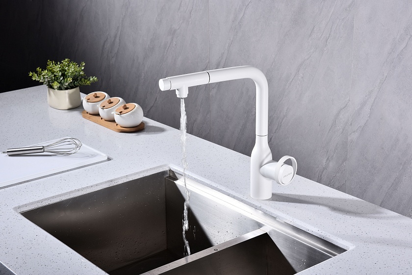 Кухонный смеситель с подключением фильтра Paulmark URBAN Ur213104-401, антрацит 401
