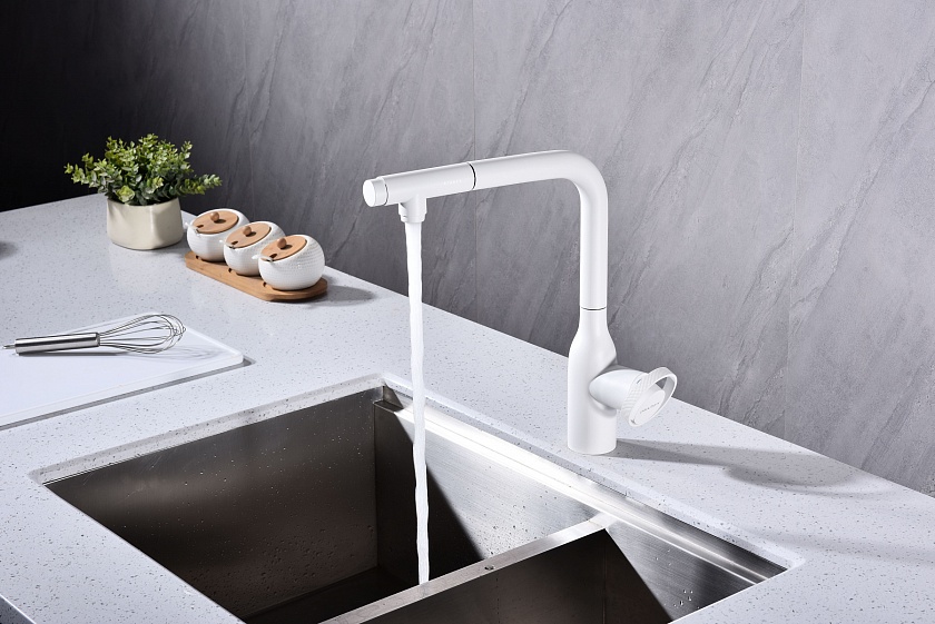 Кухонный смеситель с подключением фильтра Paulmark URBAN Ur213104-401, антрацит 401