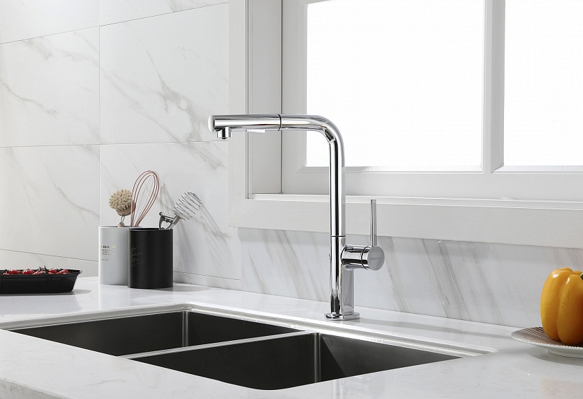 Кухонный смеситель с подключением фильтра Paulmark NEO Ne214419-401, антрацит 401