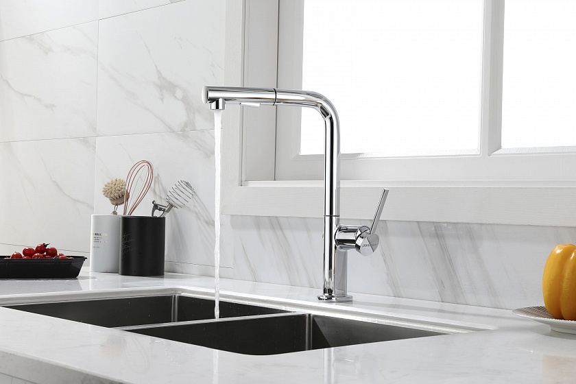 Кухонный смеситель с подключением фильтра Paulmark NEO Ne214419-401, антрацит 401