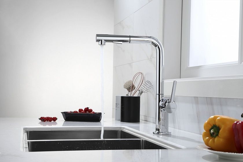 Кухонный смеситель с подключением фильтра Paulmark NEO Ne214419-401, антрацит 401