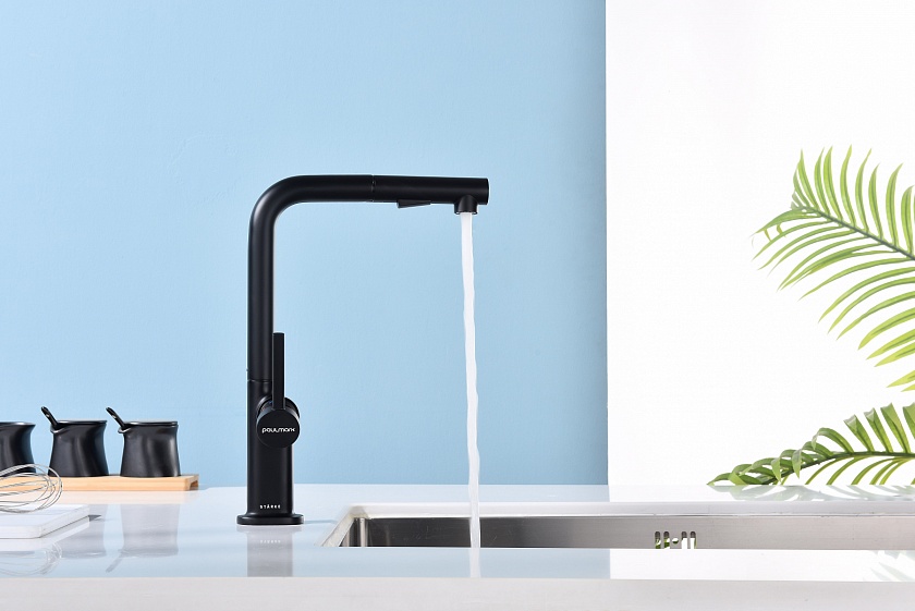 Кухонный смеситель с подключением фильтра Paulmark NEO Ne214419-401, антрацит 401