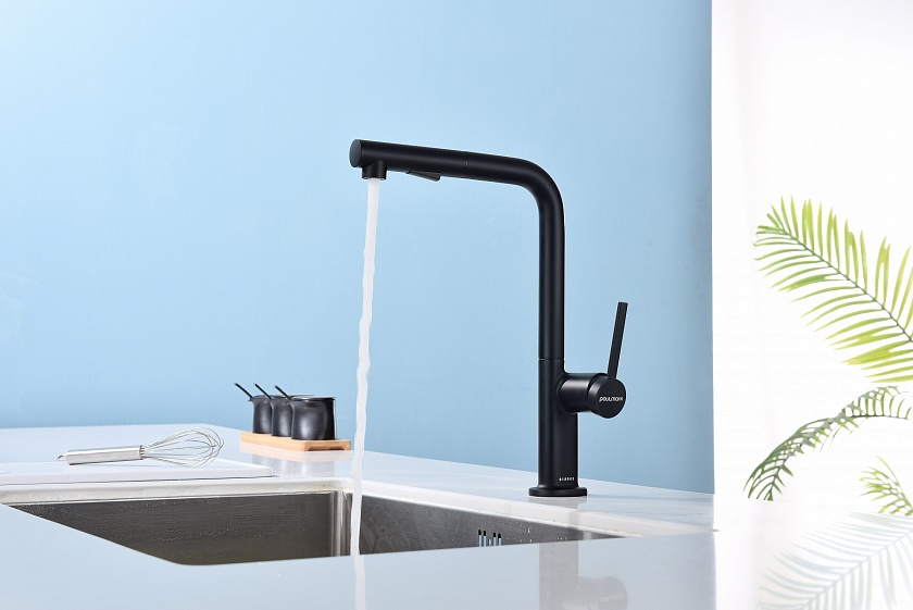 Кухонный смеситель с подключением фильтра Paulmark NEO Ne214419-401, антрацит 401