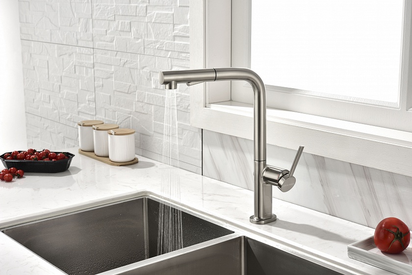 Кухонный смеситель с подключением фильтра Paulmark NEO Ne214419-401, антрацит 401
