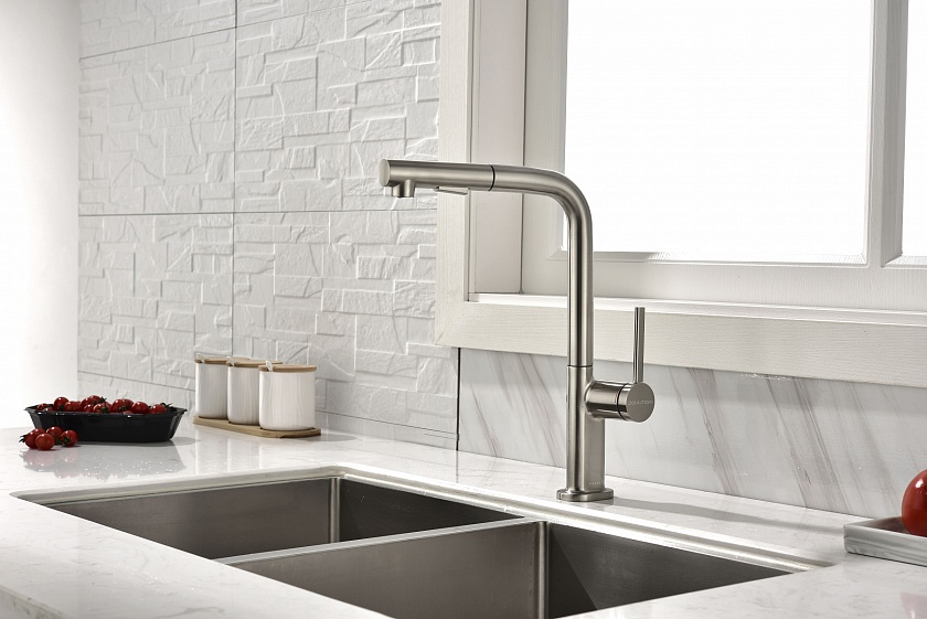 Кухонный смеситель с подключением фильтра Paulmark NEO Ne214419-401, антрацит 401