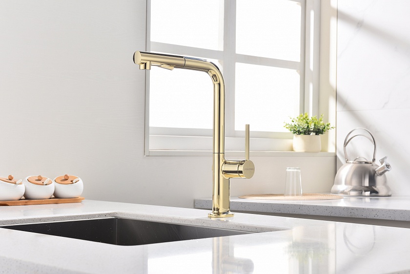 Кухонный смеситель с подключением фильтра Paulmark NEO Ne214419-401, антрацит 401