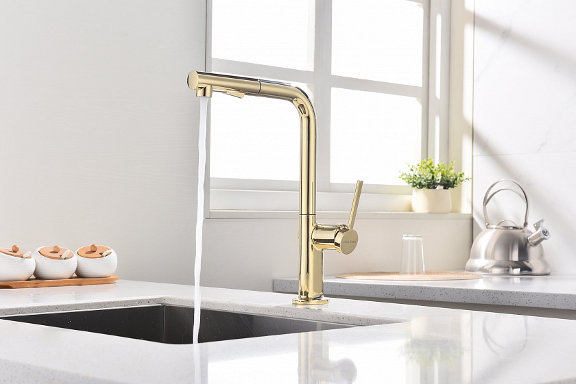 Кухонный смеситель с подключением фильтра Paulmark NEO Ne214419-401, антрацит 401