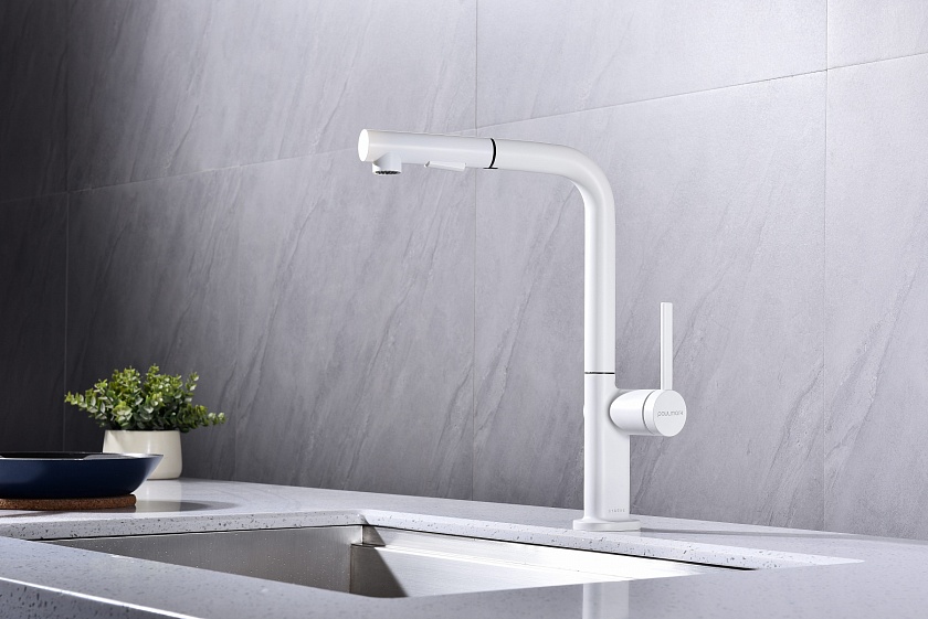 Кухонный смеситель с подключением фильтра Paulmark NEO Ne214419-401, антрацит 401