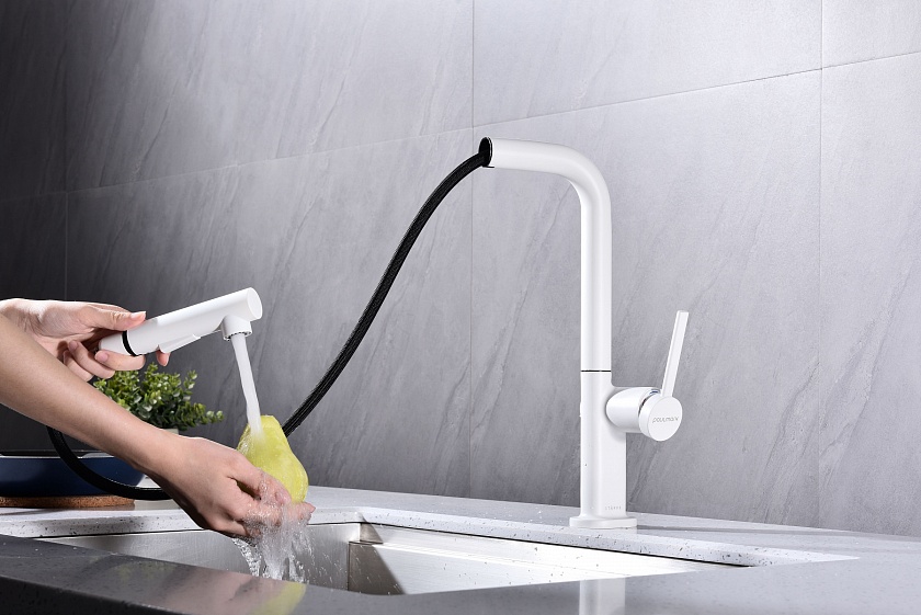 Кухонный смеситель с подключением фильтра Paulmark NEO Ne214419-401, антрацит 401