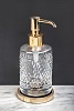 Дозатор для мыла Boheme Murano Cristal, золото, 10228