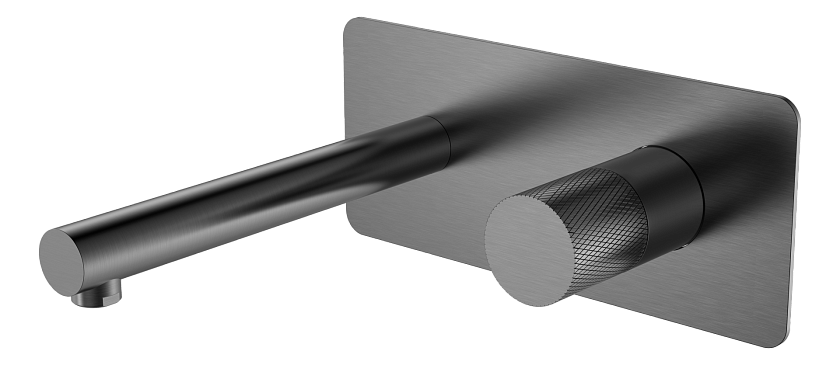 Встраиваемый смеситель Boheme Stick, графит, 125-GM.2