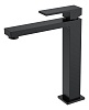 Смеситель Boheme Qubic, высокий, черный, 472-B