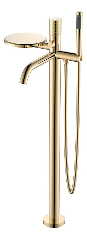 Напольный смеситель для ванны Boheme Stick, золото, 129-GG