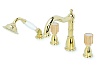 Смеситель на борт ванны Boheme Royal Cristal, золото, 395-Royal/CRST