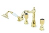 Смеситель на борт ванны Boheme Royal Cristal, золото, 395-Royal/CRST black