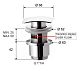 Донный клапан с переливом 1”1/4 Remer 905SCC2114DO золото глянцевое - изображение 2