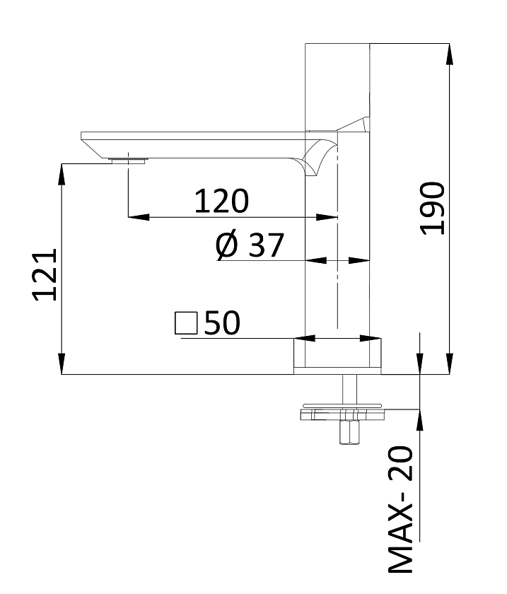 Смеситель для раковины Remer Rubinetterie Edge EG512BG, золото брашированное