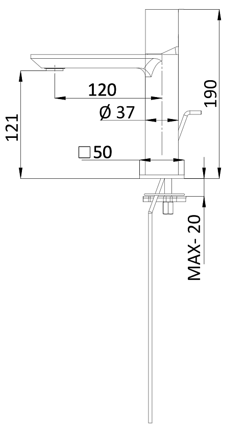 Смеситель для раковины Remer Rubinetterie Edge EG710BO, белый матовый