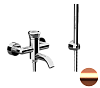 Смеситель для ванны Remer Rubinetterie Element, медь брашированная, ET02RP
